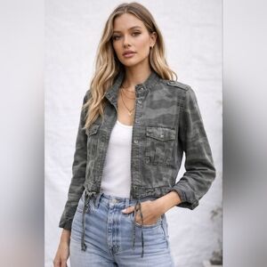 Rails Harrison Camo Utility Jacket XXS Drawstring Military Style